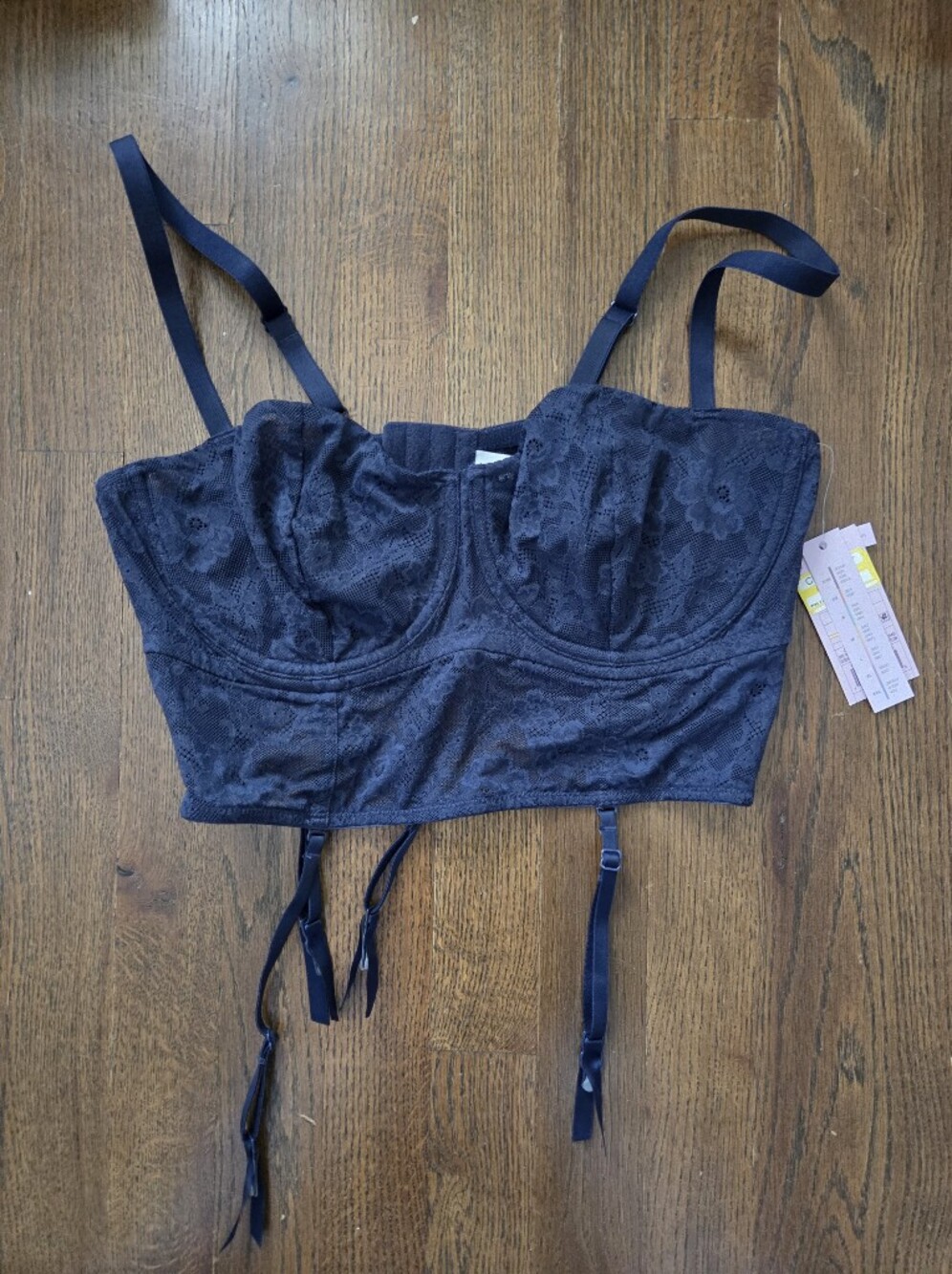New Wild Fable Womens XL Navy Lace Underwire Bustier